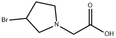 3-BroMo-pyrrolidin-1-yl)-acetic acid Struktur