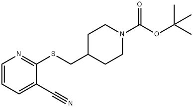 4-(3-Cyano-pyridin-2-ylsulfanylMeth
yl)-piperidine-1-carboxylic acid te
rt-butyl ester Struktur