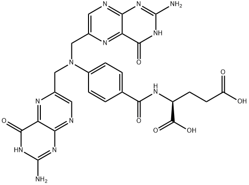 (2S)-2-[[4-[Bis[(2-aMino-4-oxo-1,4-dihydropteridin-6-yl)Methyl]aMino]benzoyl]aMino]pentanedioic Acid Struktur