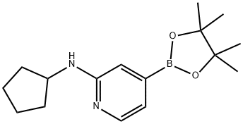 N-cyclopentyl-4-(4,4,5,5-tetramethyl-1,3,2-dioxaborolan-2-yl)pyridin-2-amine Struktur