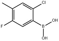 2-Chloro-5-fluoro-4-methylphenylboronic acid Struktur