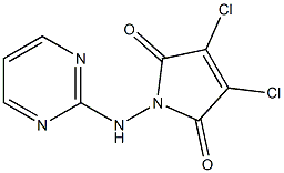 3,4-Dichloro-1-(pyrimidin-2-ylamino)-2,5-dihydro-1H-pyrrole-2,5-dione Struktur