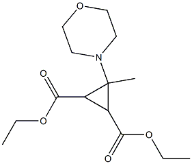 Diethyl 3-methyl-3-morpholinocyclopropane-1,2-dicarboxylate Struktur