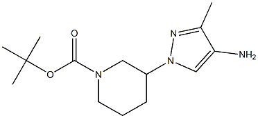 3-(4-AMino-3-Methyl-pyrazol-1-yl)-piperidine-1-carboxylic acid tert-butyl ester Struktur