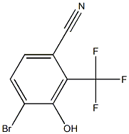 4-broMo-3-hydroxy-2-(trifluoroMethyl)benzonitrile Struktur