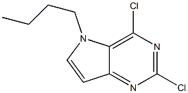 5-butyl-2,4-dichloro-5H-pyrrolo[3,2-d]pyriMidine Struktur