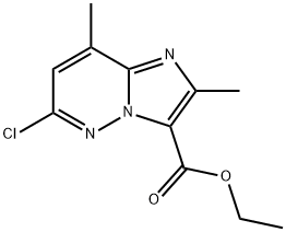 6-Chloro-2,8-diMethyl-iMidazo[1,2-b]pyridazine-3-carboxylic acid ethyl ester Struktur