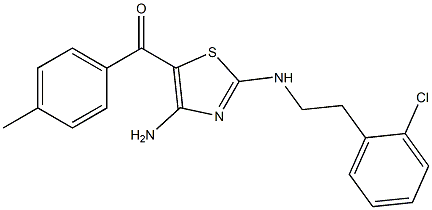 (4-aMino-2-((2-chlorophenethyl)aMino)thiazol-5-yl)(p-tolyl)Methanone Struktur