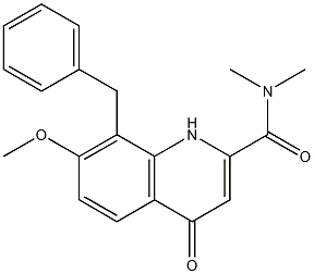 8-benzyl-7-Methoxy-N,N-diMethyl-4-oxo-1,4-dihydroquinoline-2-carboxaMide Struktur