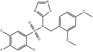 N-(2,4-diMethoxybenzyl)-2,4,5-trifluoro-N-(1,2,4-thiadiazol-5-yl)benzenesulfonaMide Struktur