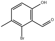 2-BroMo-6-hydroxy-3-Methyl-benzaldehyde Struktur