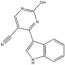 2-hydroxy-4-(1H-indol-3-yl)pyriMidine-5-carbonitrile Struktur