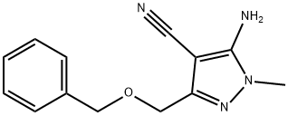 5-aMino-3-((benzyloxy)Methyl)-1-Methyl-1H-pyrazole-4-carbonitrile Struktur