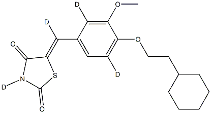 5-[[4-(2-Cyclohexylethoxy)-3-Methoxyphenyl]Methylene]-2,4-thiazolidinedione-d4 Struktur