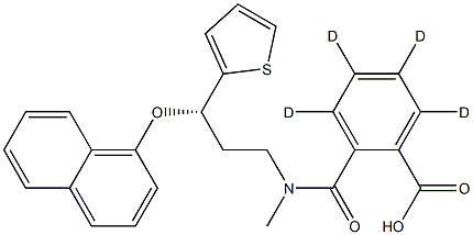 2-[[Methyl[(3S)-3-(1-naphthalenyloxy)-3-(2-thienyl)propyl]aMino]carbonyl]benzoic Acid-d4 Struktur