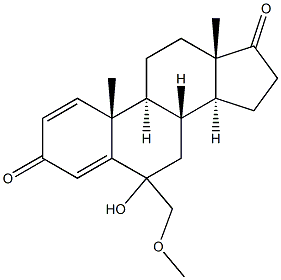 6-Hydroxy-6-(MethoxyMethyl)-androsta-1,4-diene-3,17-dione Struktur