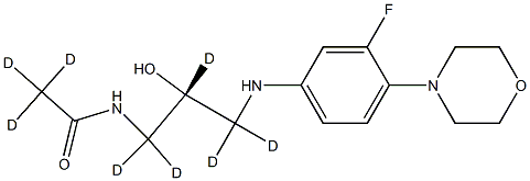 N-[(2R)-3-[[3-Fluoro-4-(4-Morpholinyl)phenyl]aMino]-2-hydroxypropyl]acetaMide-d8 Struktur