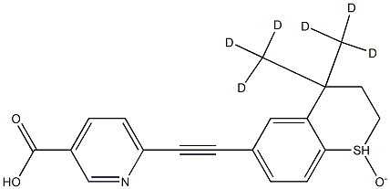 6-[(3,4-Dihydro-4,4-(diMethyl-d6)-1-oxido-2H-1-benzothiopyran-
6-yl)ethynyl]-3-pyridinecarboxylic Acid Struktur