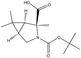 (1S,2S,5R)-3-tert-butyl 2-Methyl 6,6-diMethyl-3-azabicyclo[3.1.0]hexane-2,3-dicarboxylate Struktur