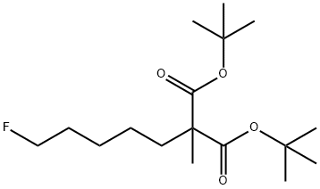 di-tert-butyl 2-(5-fluoropentyl)-2-MethylMalonate Struktur