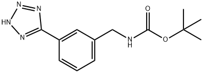 1-(Boc-aMinoMethyl)-3-(5-tetrazolyl)benzene Struktur