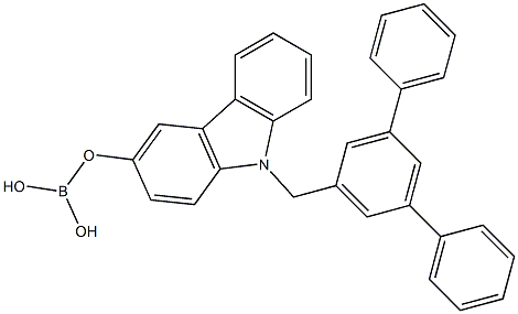 N-((3,5-diphenyl) benzyl)-3-carbazoleboric acid Struktur