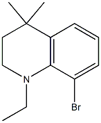 8-broMo-1-ethyl-4,4-diMethyl-1,2,3,4-tetrahydroquinoline Struktur