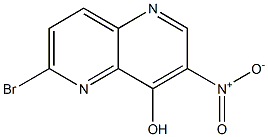 6-broMo-3-nitro-1,5-naphthyridin-4-ol Struktur