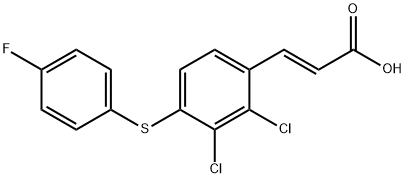 (E)-3-(2,3-DICHLORO-4-(4-FLUOROPHENYLTHIO)PHENYL)ACRYLIC ACID Struktur