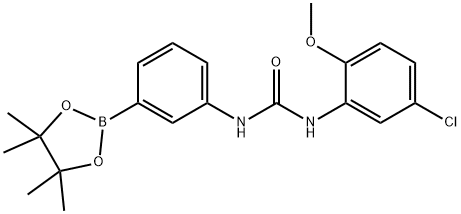 1-(5-Chloro-2-methoxyphenyl)-3-[3-(tetramethyl-1,3,2-dioxaborolan-2-yl)phenyl]urea Struktur