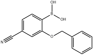 2-Benzyloxy-4-cyanophenylboronic acid Struktur