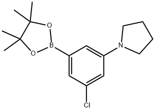 1-(3-Chloro-5-(4,4,5,5-tetramethyl-1,3,2-dioxaborolan-2-yl)phenyl)pyrrolidine Struktur