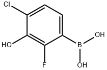 4-Chloro-2-fluoro-3-hydroxyphenylboronic acid Struktur