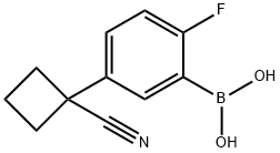 5-(1-Cyanocyclobutyl)-2-fluorophenylboronic acid Struktur