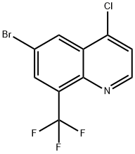 4-broMo-6-chloro-8-(trifluoroMethyl)quinoline Struktur