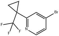 4-broMo-2-(1-(trifluoroMethyl)cyclopropyl)pyridine Struktur