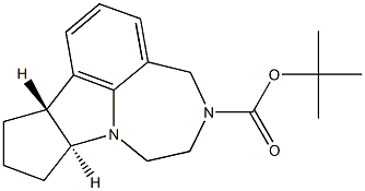 (7bR,10aS)-tert-butyl 4,7b,8,9,10,10a-hexahydro-1H-cyclopenta[b][1,4]diazepino[6,7,1-hi]indole-3(2H)-carboxylate Struktur