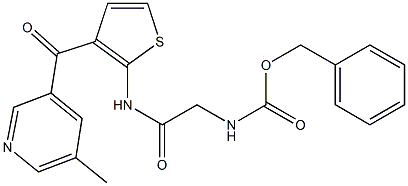 benzyl (2-((5-Methyl-3-picolinoylthiophen-2-yl)aMino)-2-oxoethyl)carbaMate Struktur