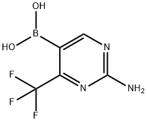 2-aMino-4-(trifluoroMethyl)pyriMidin-5-ylboronic acid Struktur