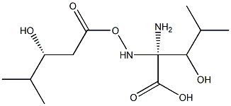 3-Hydroxyleucine (2S,3R)-2-aMino-3-hydroxy-4-Methyl-valeric Acid Struktur