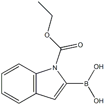 1-(ethoxycarbonyl)-1H-indol-2-ylboronic acid Struktur