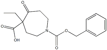 1-BENZYL 4-ETHYL 5-OXOAZEPANE-1,4-DICARBOXYLATE Struktur