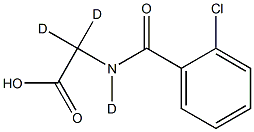 o-Chlorohippuric Acid-d3 Struktur