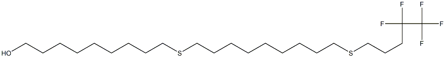 9-[[9-[(4,4,5,5,5-Pentafluoropentyl)thio]nonyl]thio]nonanol Struktur