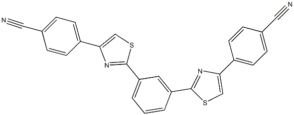 1,3-Bis[4-(4-cyanophenyl)-2-thiazolyl]benzene, 97% Struktur