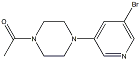 1-[4-(5-BroMo-pyridin-3-yl)-piperazin-1-yl]-ethanone Struktur