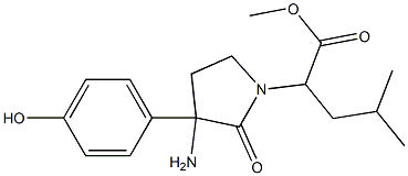 2-[3-AMino-3-(4-hydroxy-phenyl)-2-oxo-pyrrolidin-1-yl]-4-Methyl-pentanoic acid Methyl ester Struktur