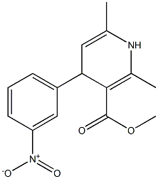 Methyl 2,6-diMethyl-4-(3-nitrophenyl)-1,4-dihydropyridine-3-carboxylate Struktur