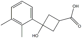 3-(2,3-DiMethyl-phenyl)-3-hydroxy-cyclobutanecarboxylic acid Struktur