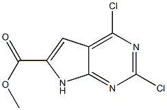 2,4-Dichloro-7H-pyrrolo[2,3-d]pyriMidine-6-carboxylic acid Methyl ester Struktur